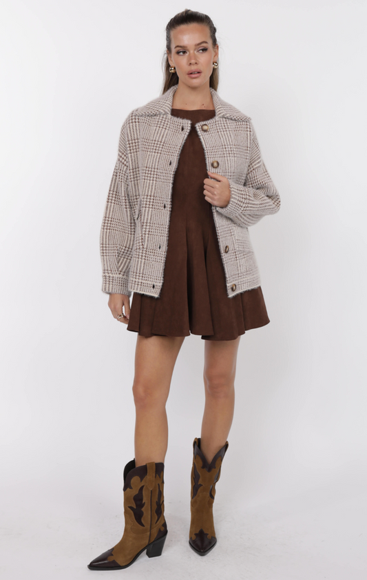 Lola Plaid Sweater Jacket
