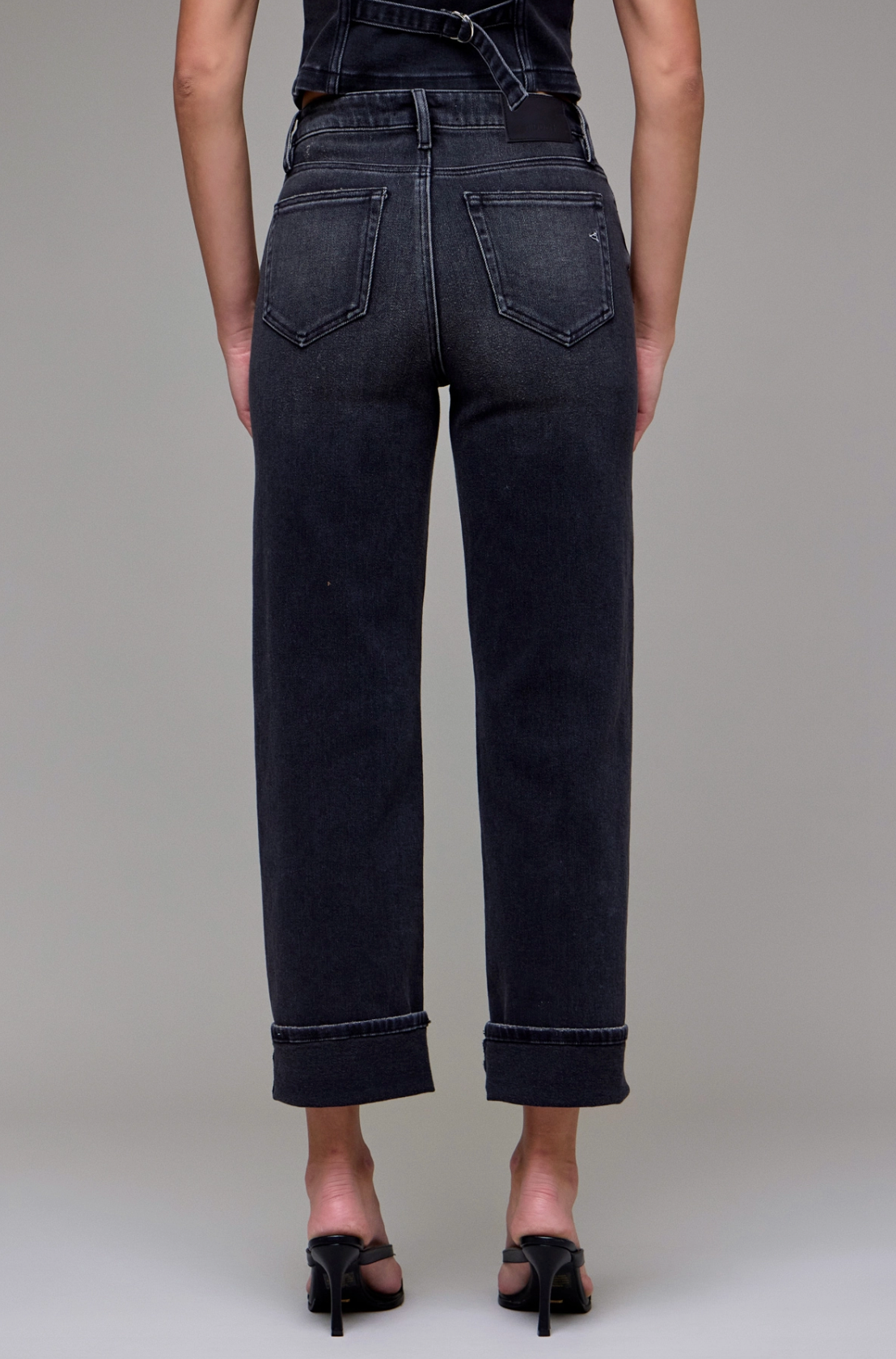 Cuffed Charcoal Straight