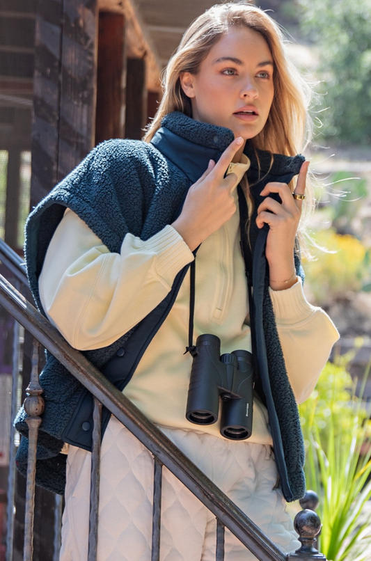 Oversized Micro Sherpa Vest