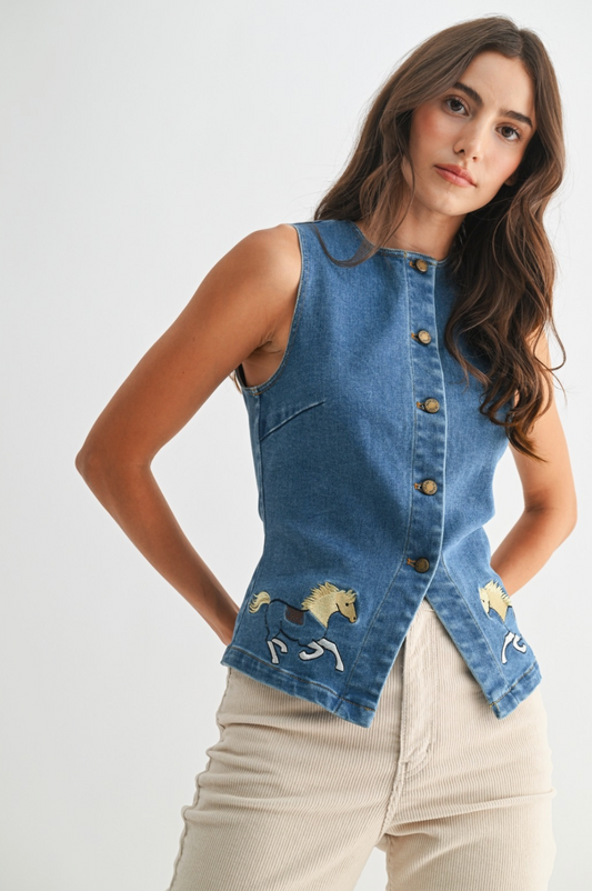Mare Embroidered Vest