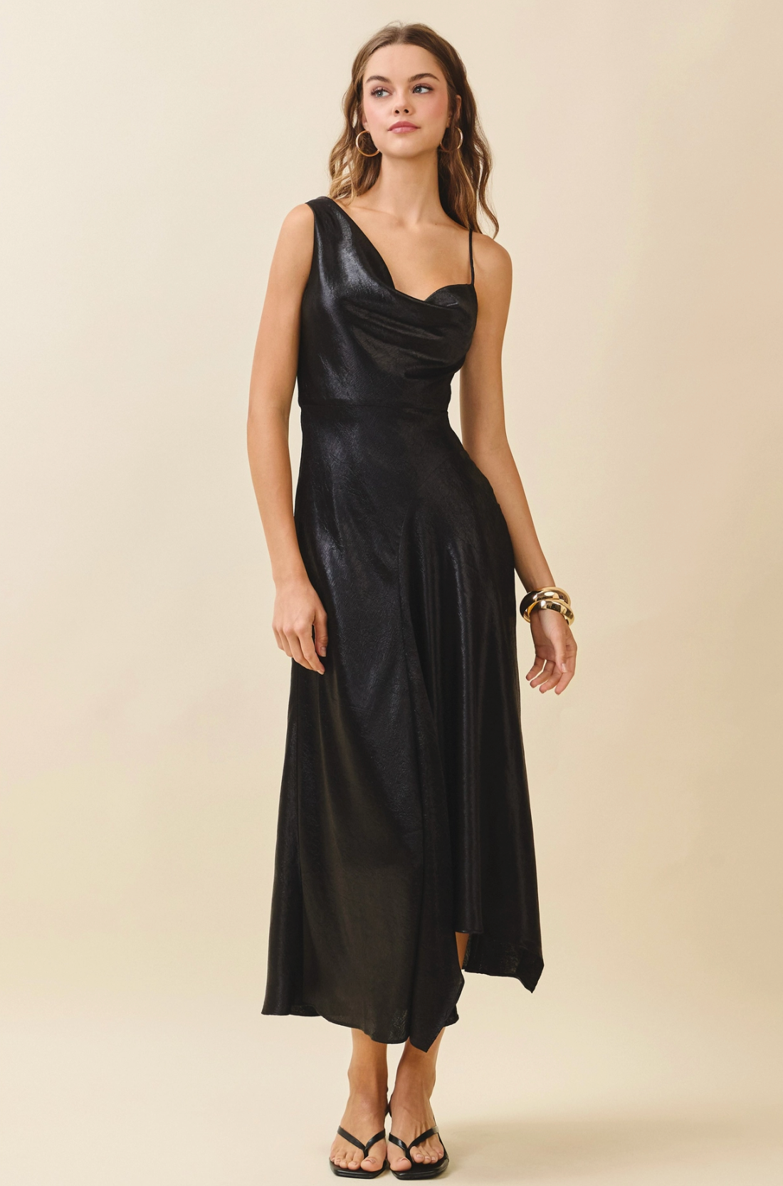 Metallic Slip Dress
