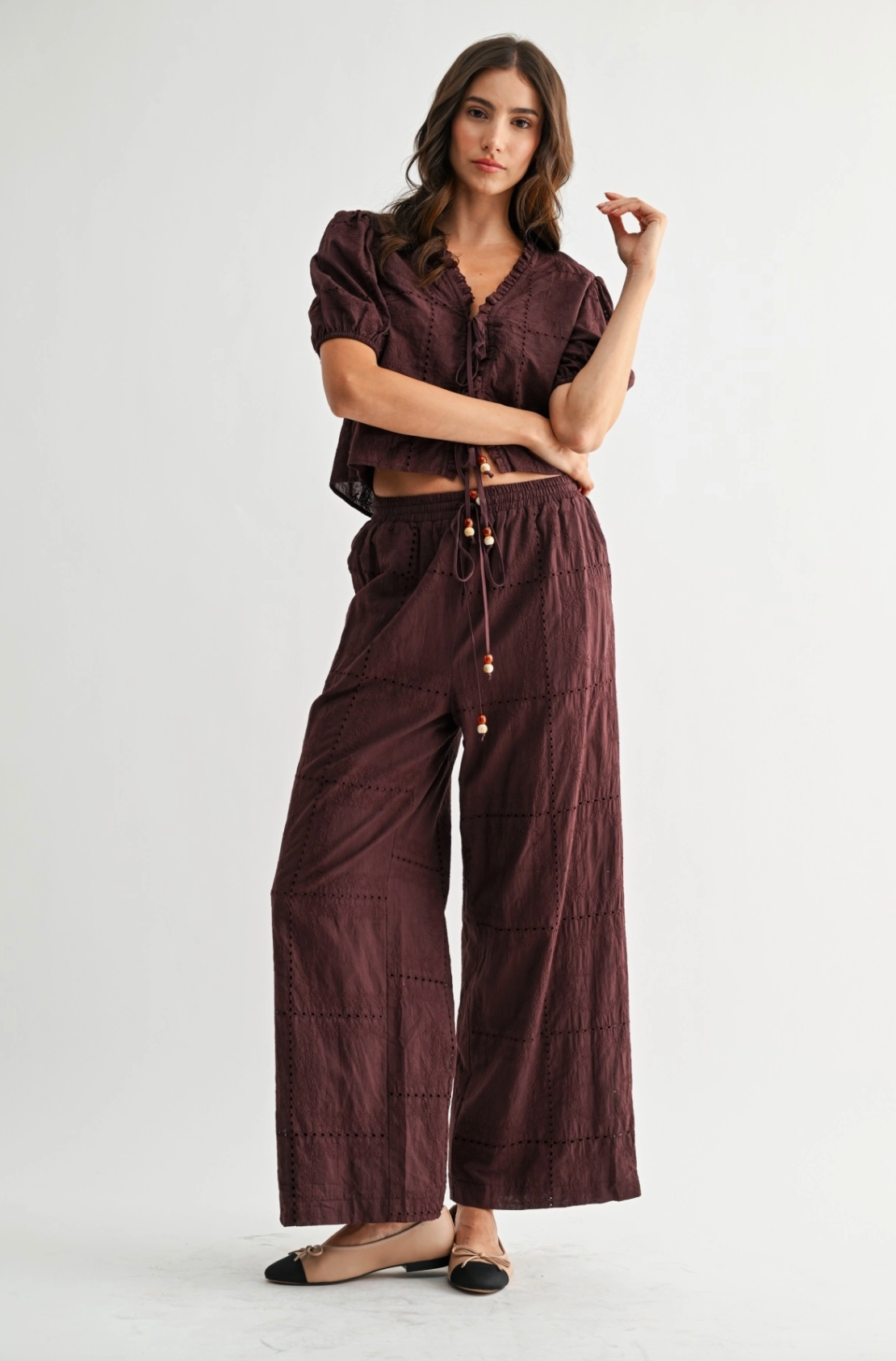 Embo Puff Sleeve Top