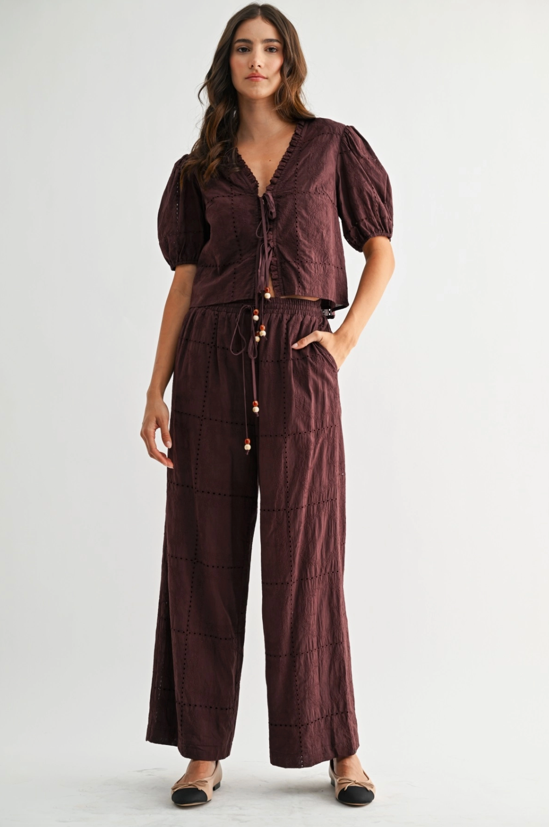 Embo Puff Sleeve Top