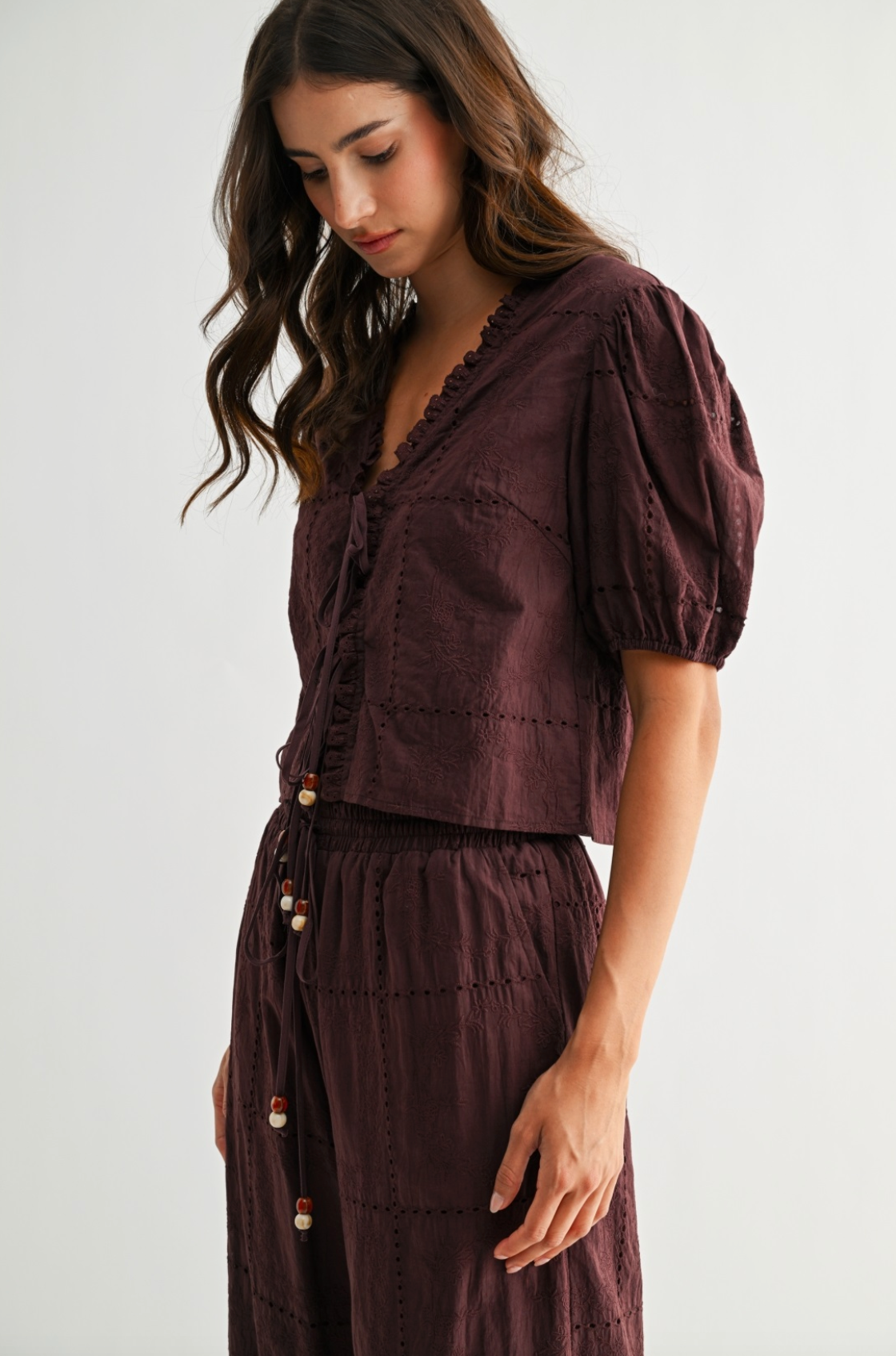 Embo Puff Sleeve Top