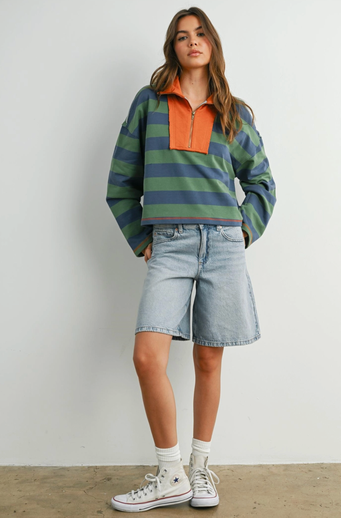 Where's My Striped Quarter-Zip