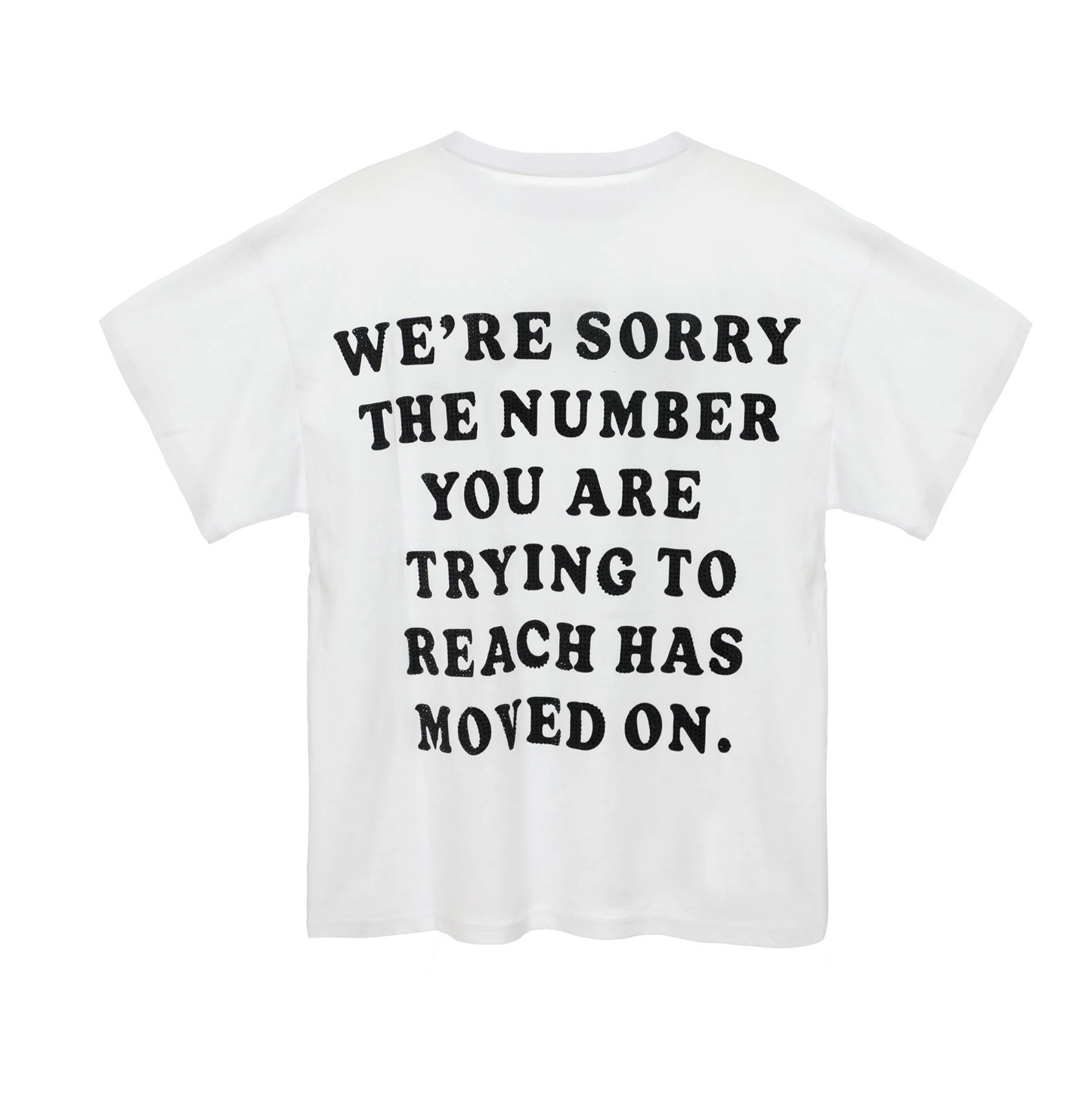 White 1-800 Revamped Boyfriend Tee