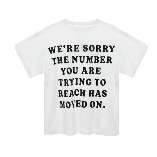 White 1-800 Revamped Boyfriend Tee