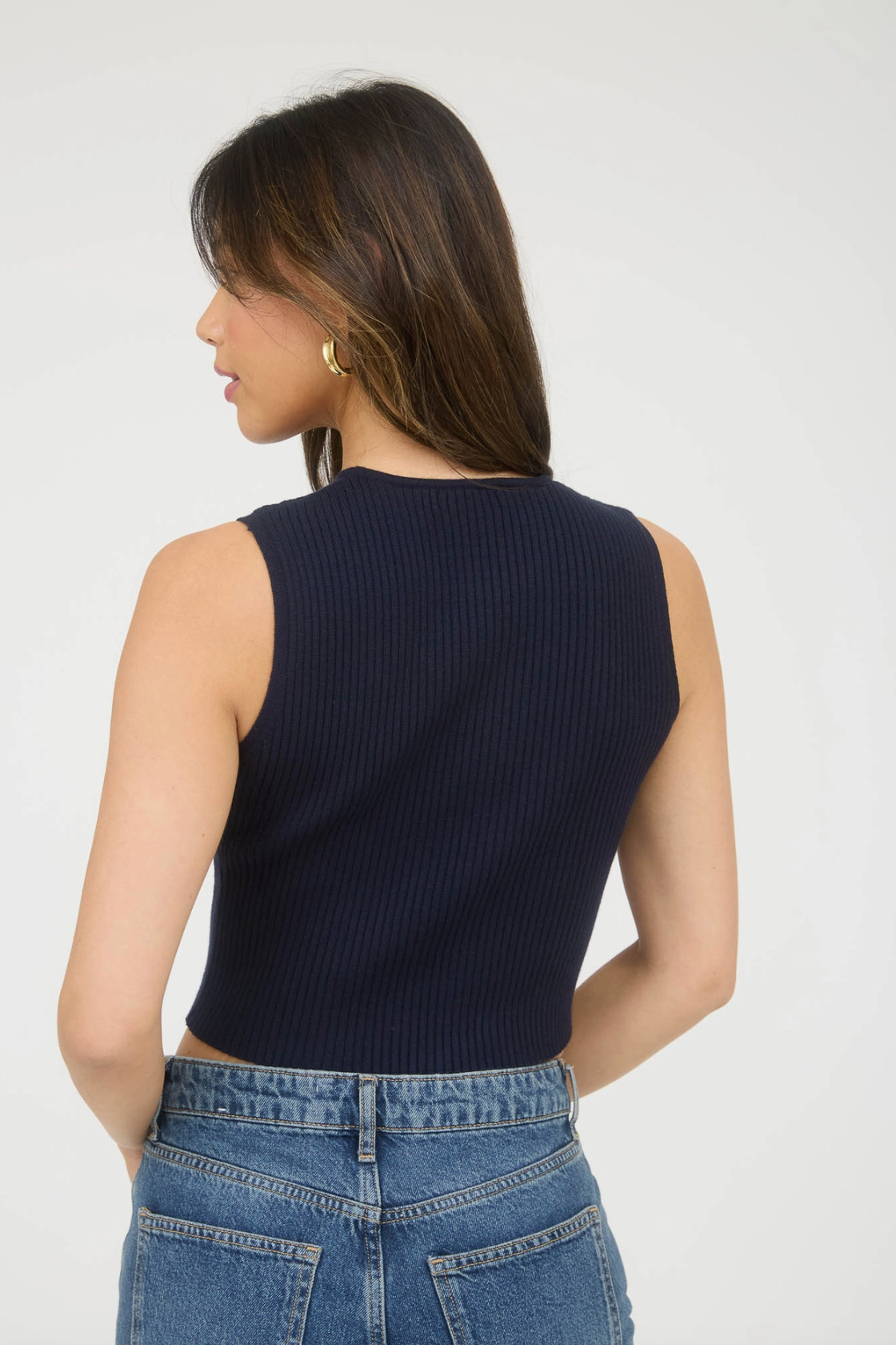 Cutout Bow Ribbed Knit