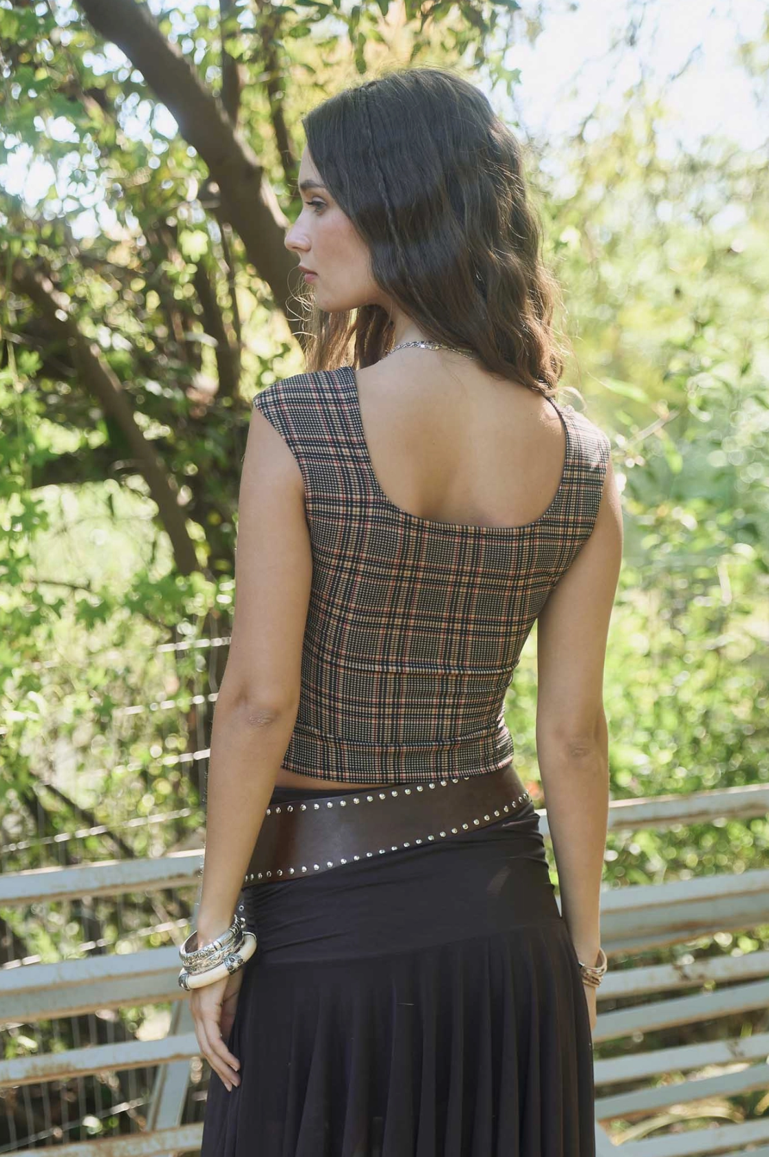 Penny Plaid Knit Top