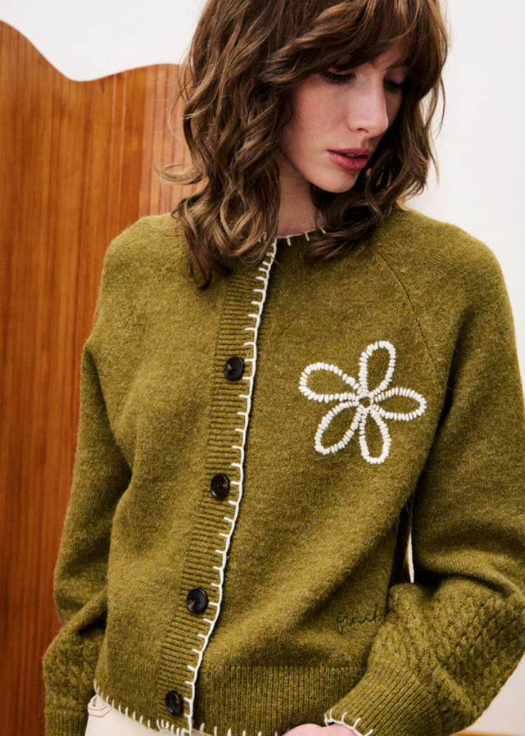 Bergamot Embellished Cardi