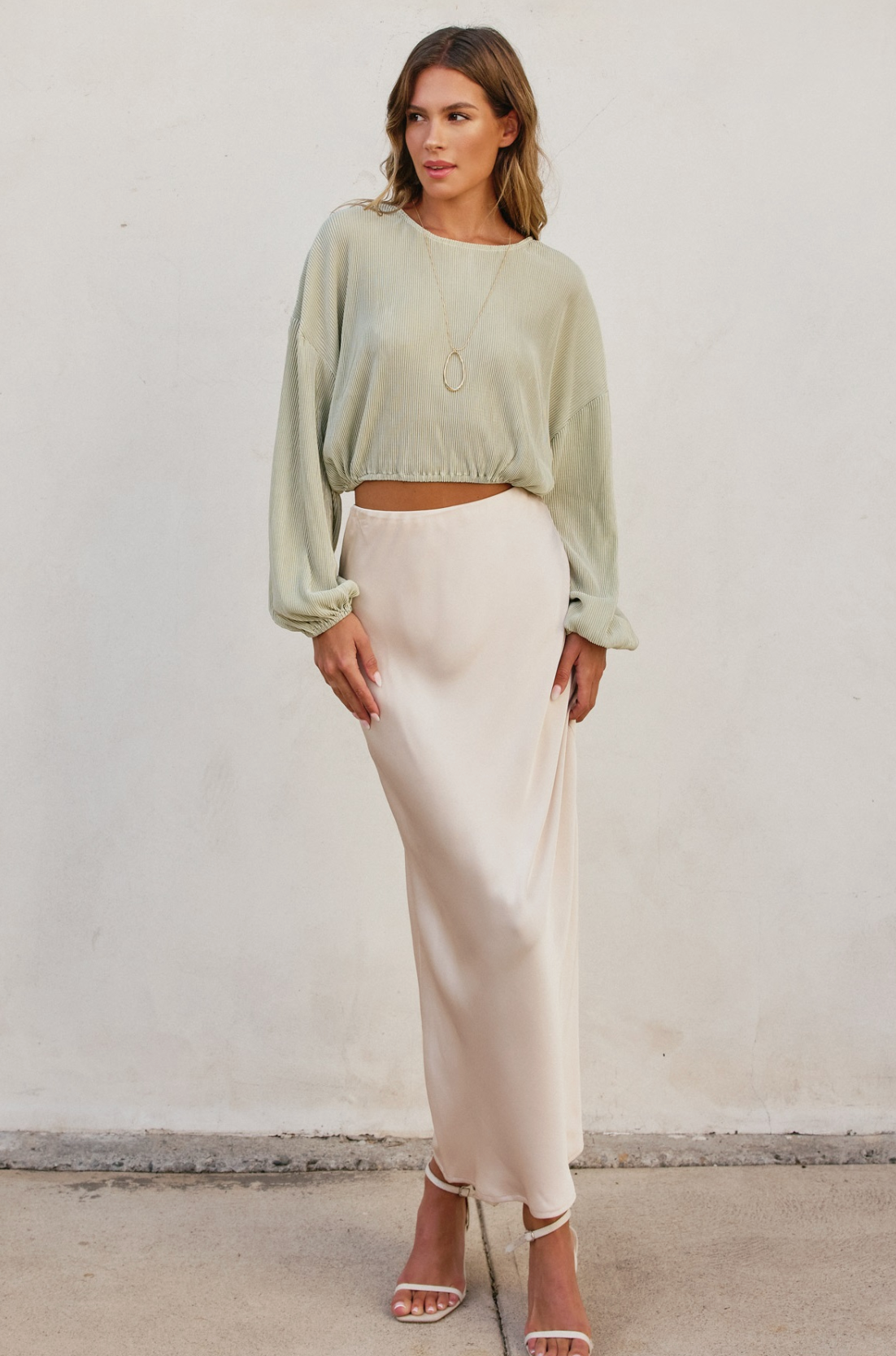 Champagne Maxi Skirt