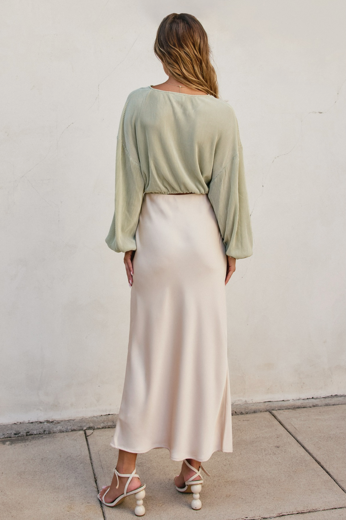 Champagne Maxi Skirt