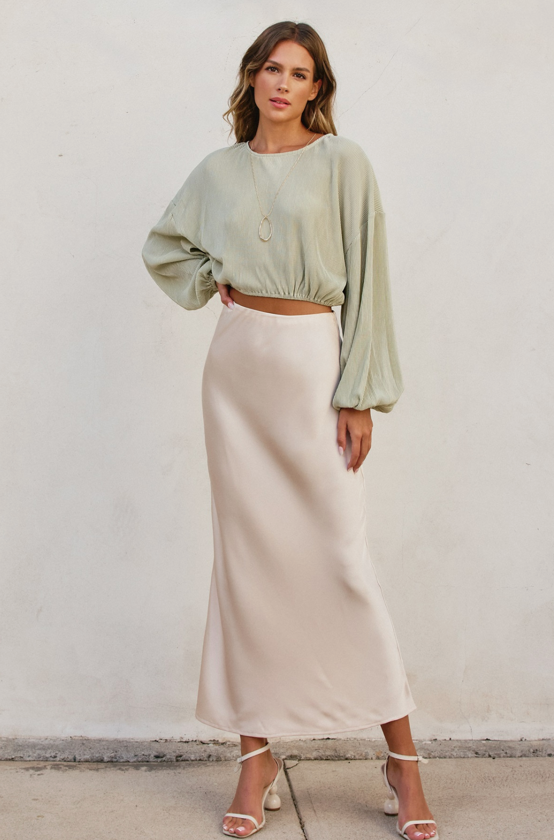 Champagne Maxi Skirt