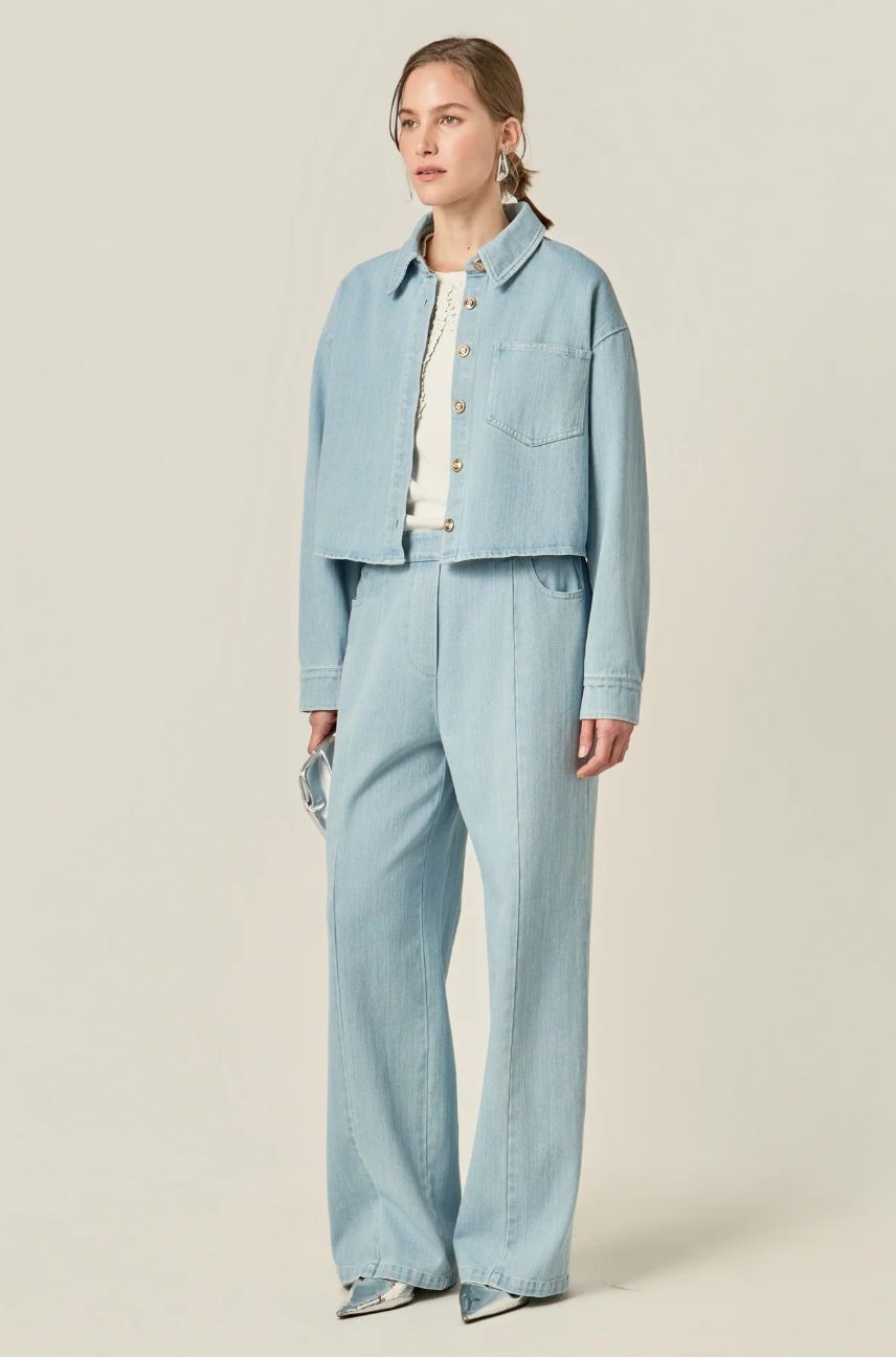Elanor Pintuck Denim Pants
