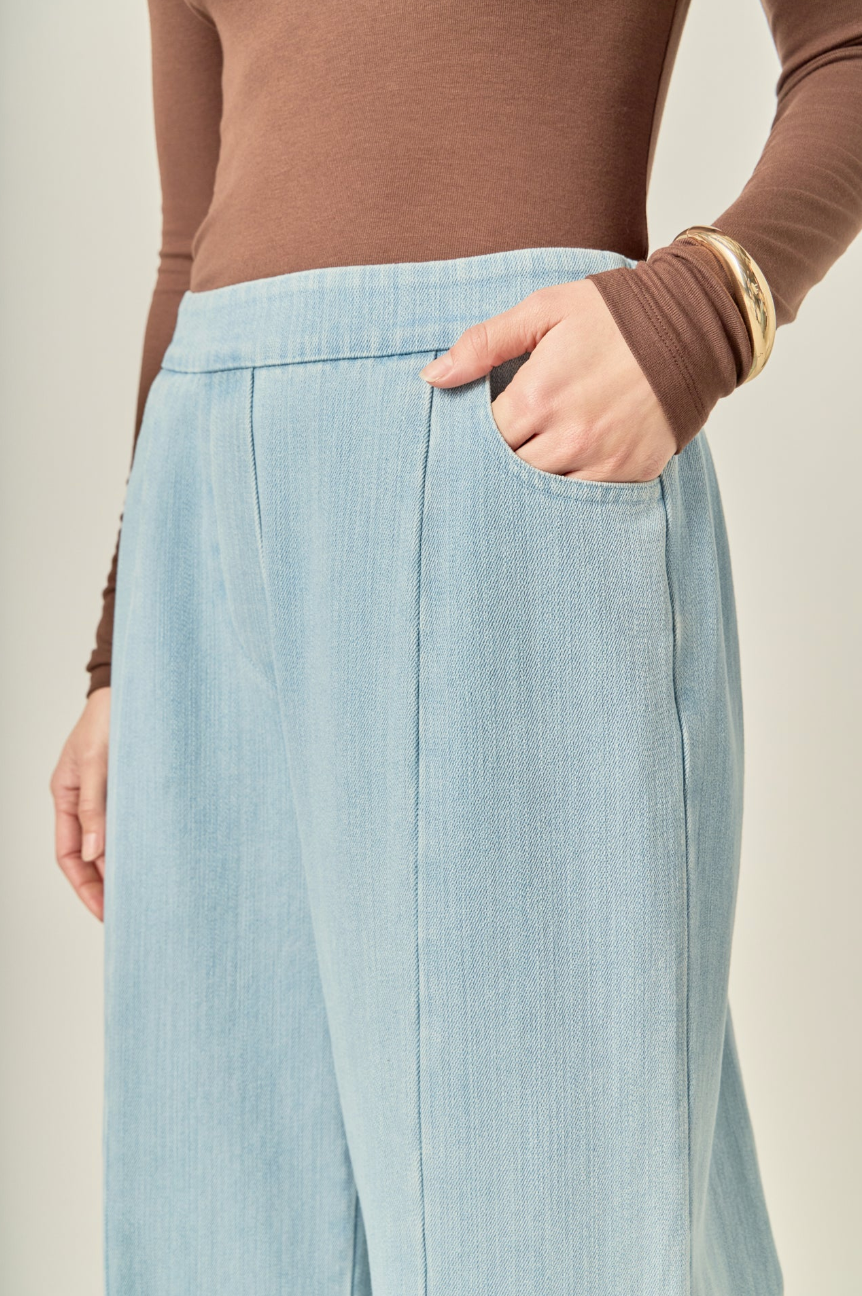 Elanor Pintuck Denim Pants