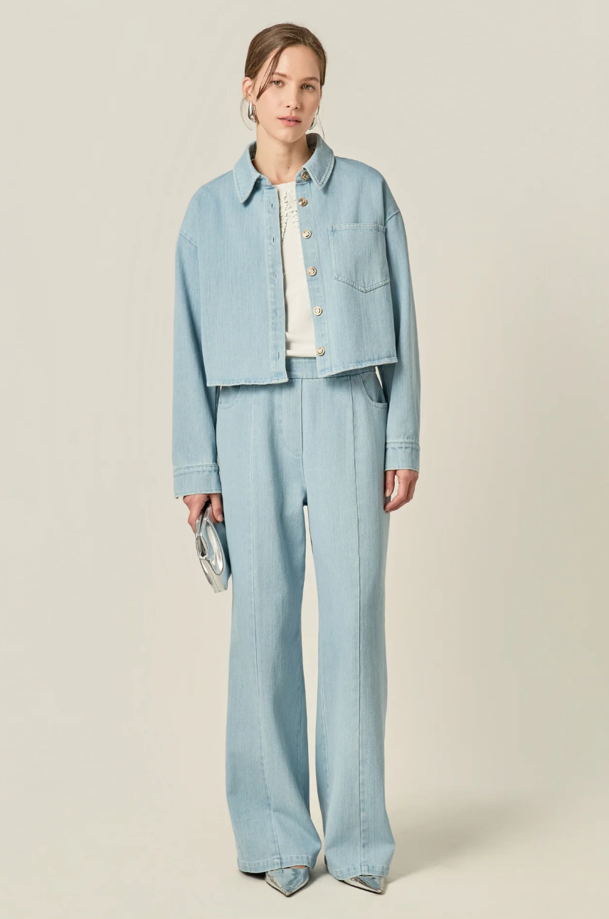 Elanor Pintuck Denim Pants