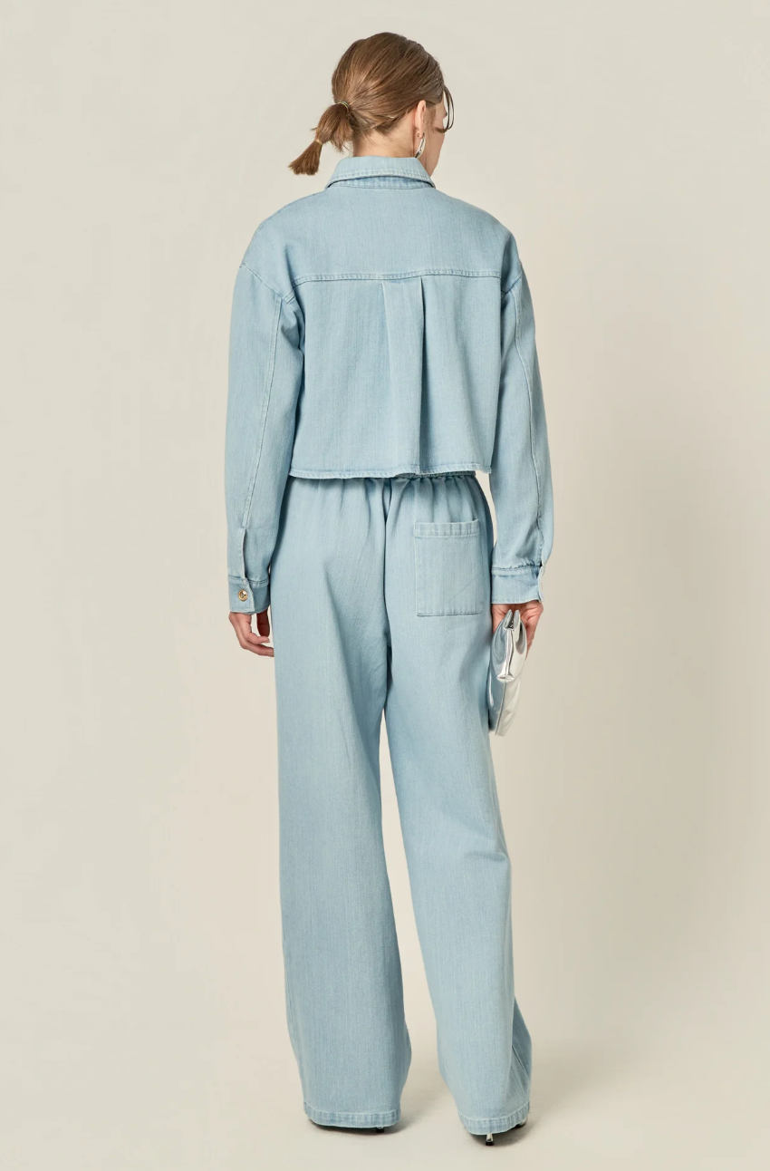 Elanor Pintuck Denim Pants