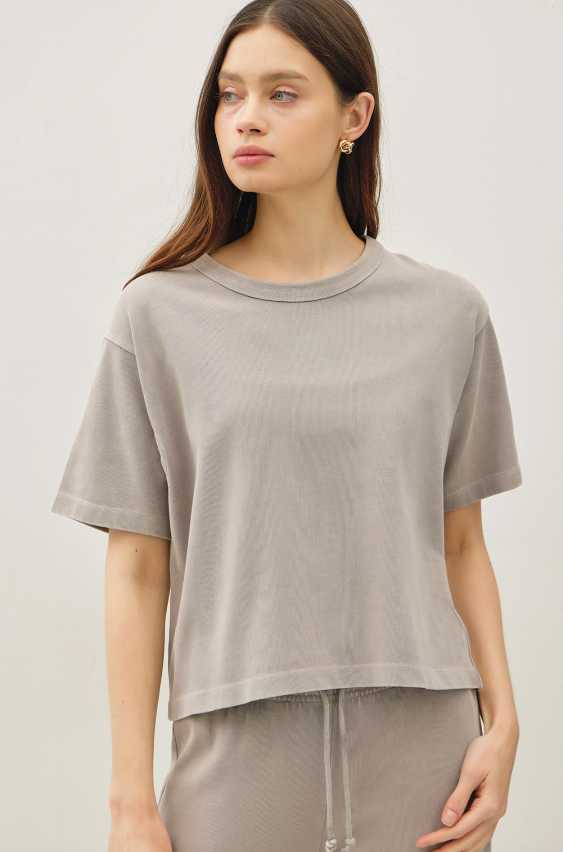 Garment Dyed Crewneck Top