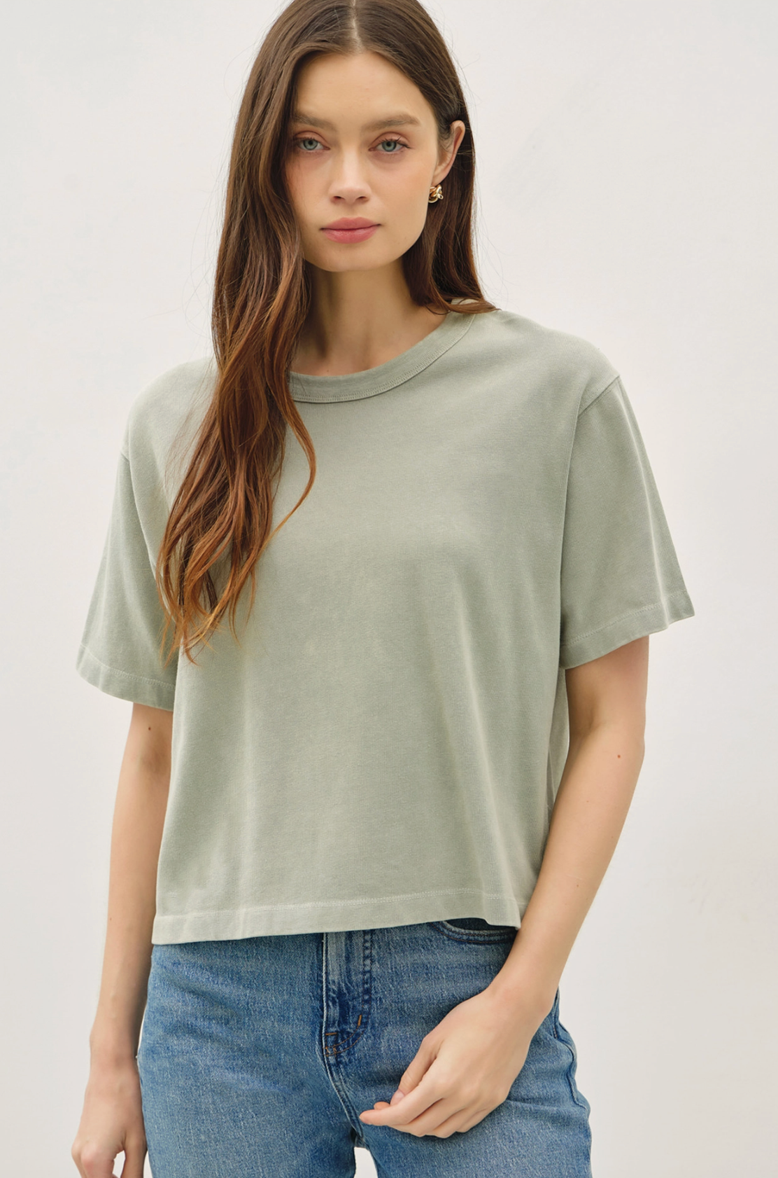 Garment Dyed Crewneck Top