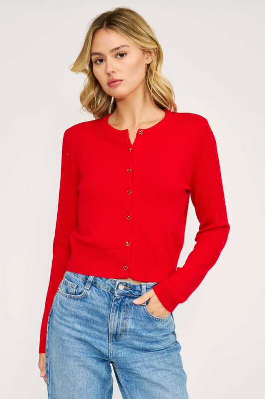Celeste Heart Button Cardigan