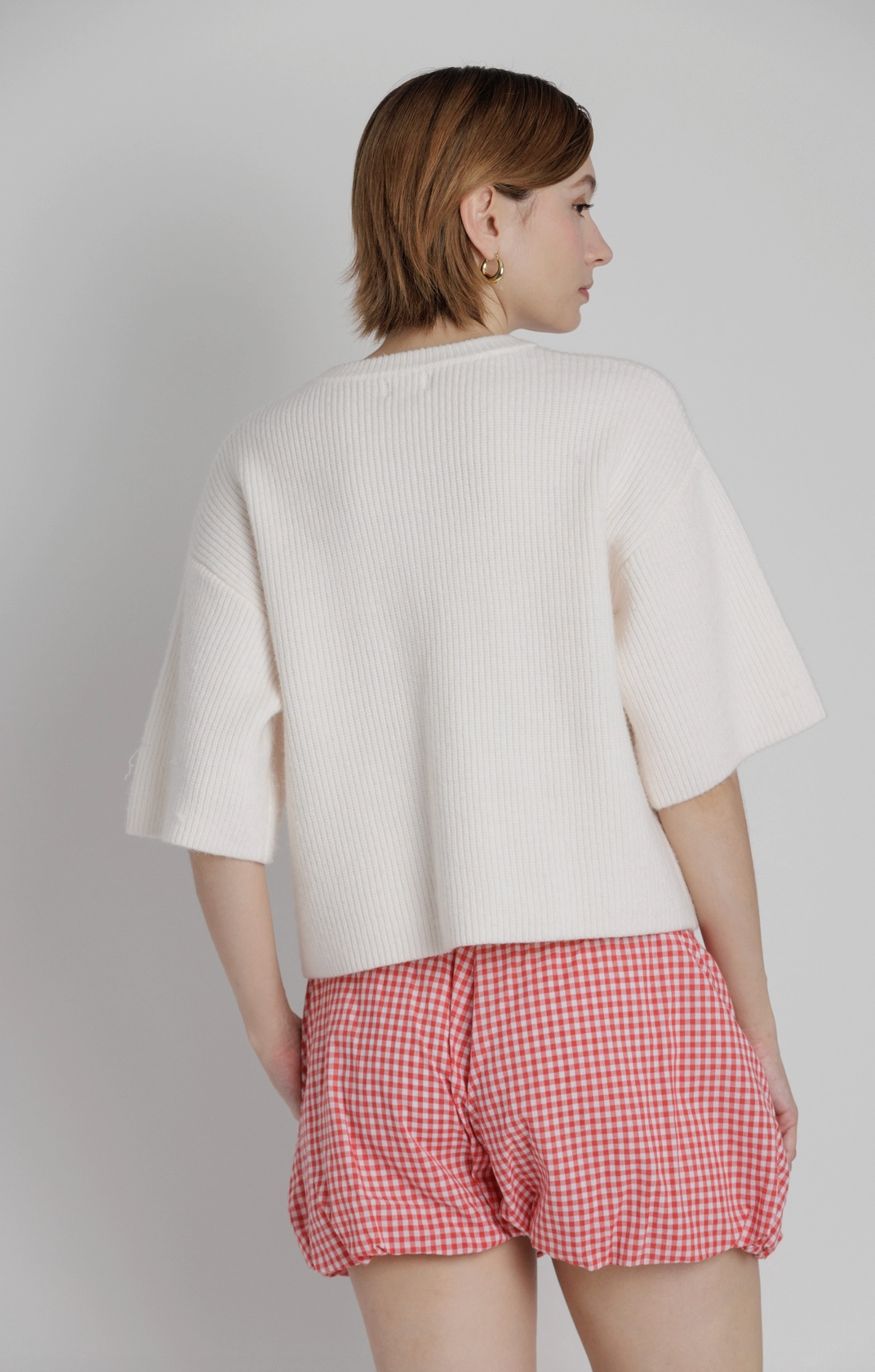 Short Sleeve Knit Cardigan