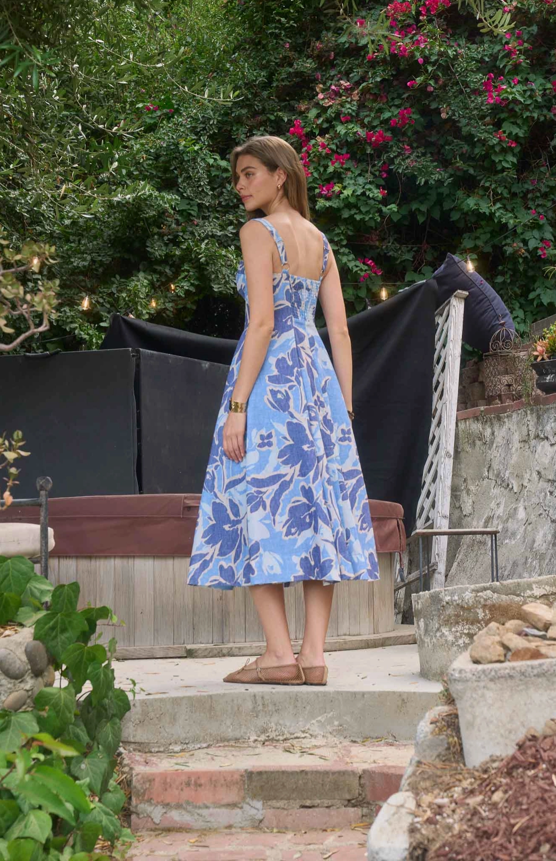 Floral Sweetheart Midi Dress
