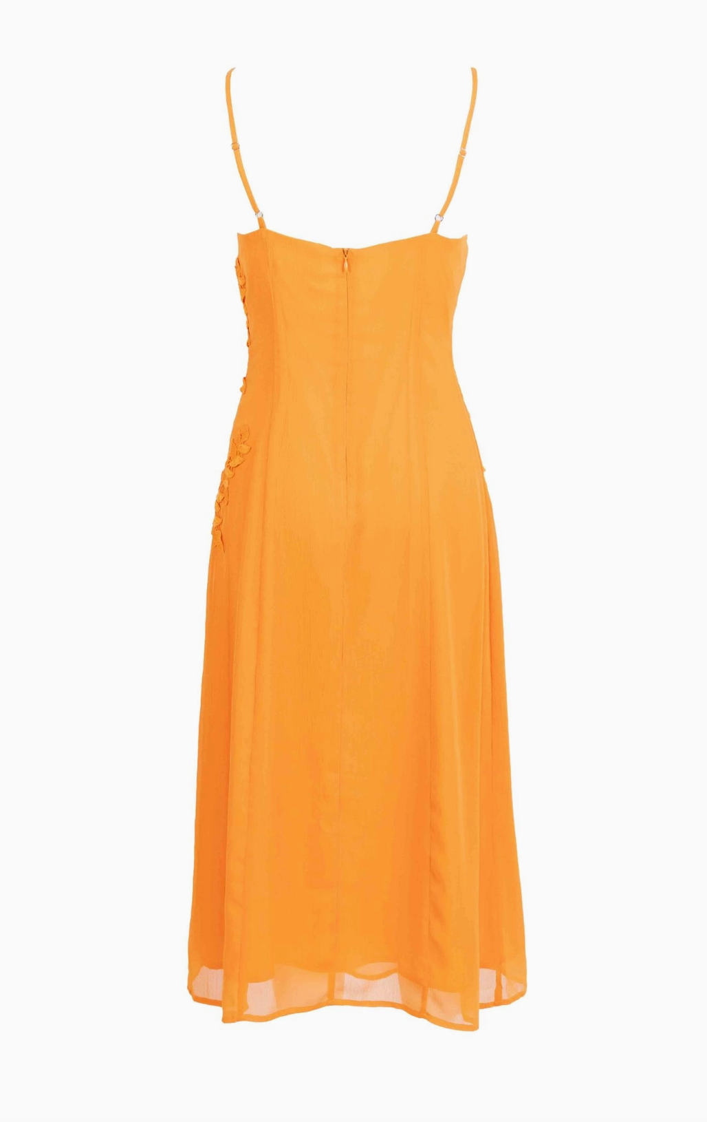 Prickly Petal Applique Midi Dress