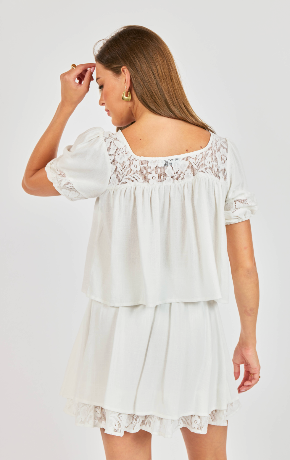 Misty Lace Inset Top