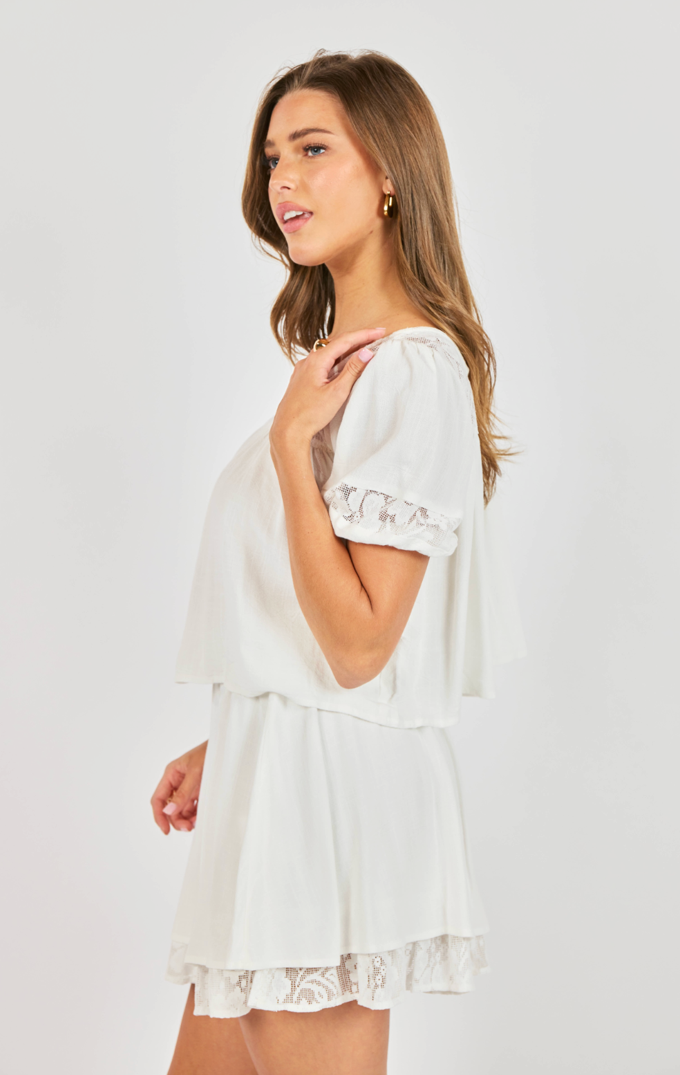 Misty Lace Inset Top
