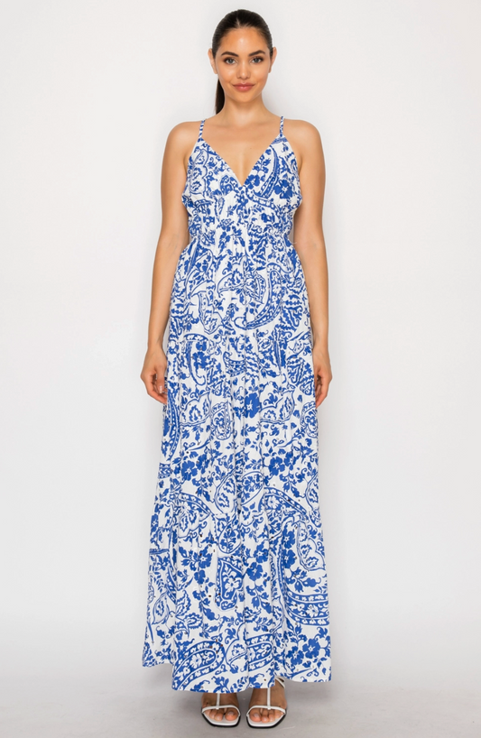 Sapphire Reverie Maxi Dress