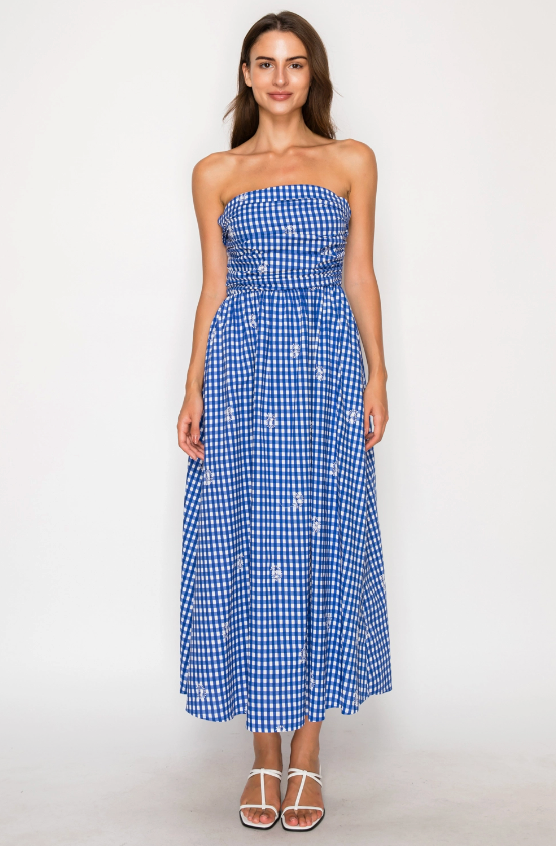 Azure Lace Tubi Maxi Dress