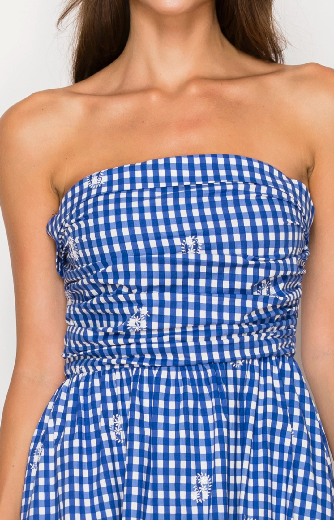 Azure Lace Tubi Maxi Dress