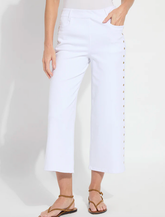 Willa Scallop Studded Crop Denim
