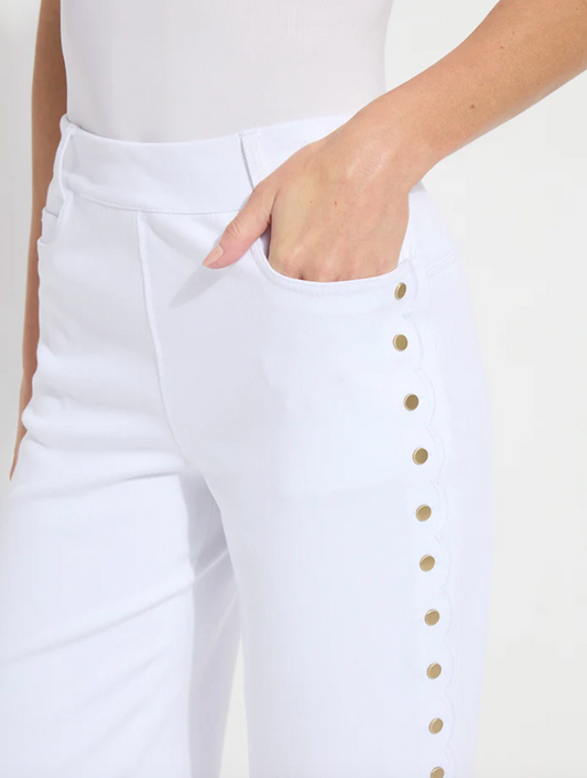Willa Scallop Studded Crop Denim