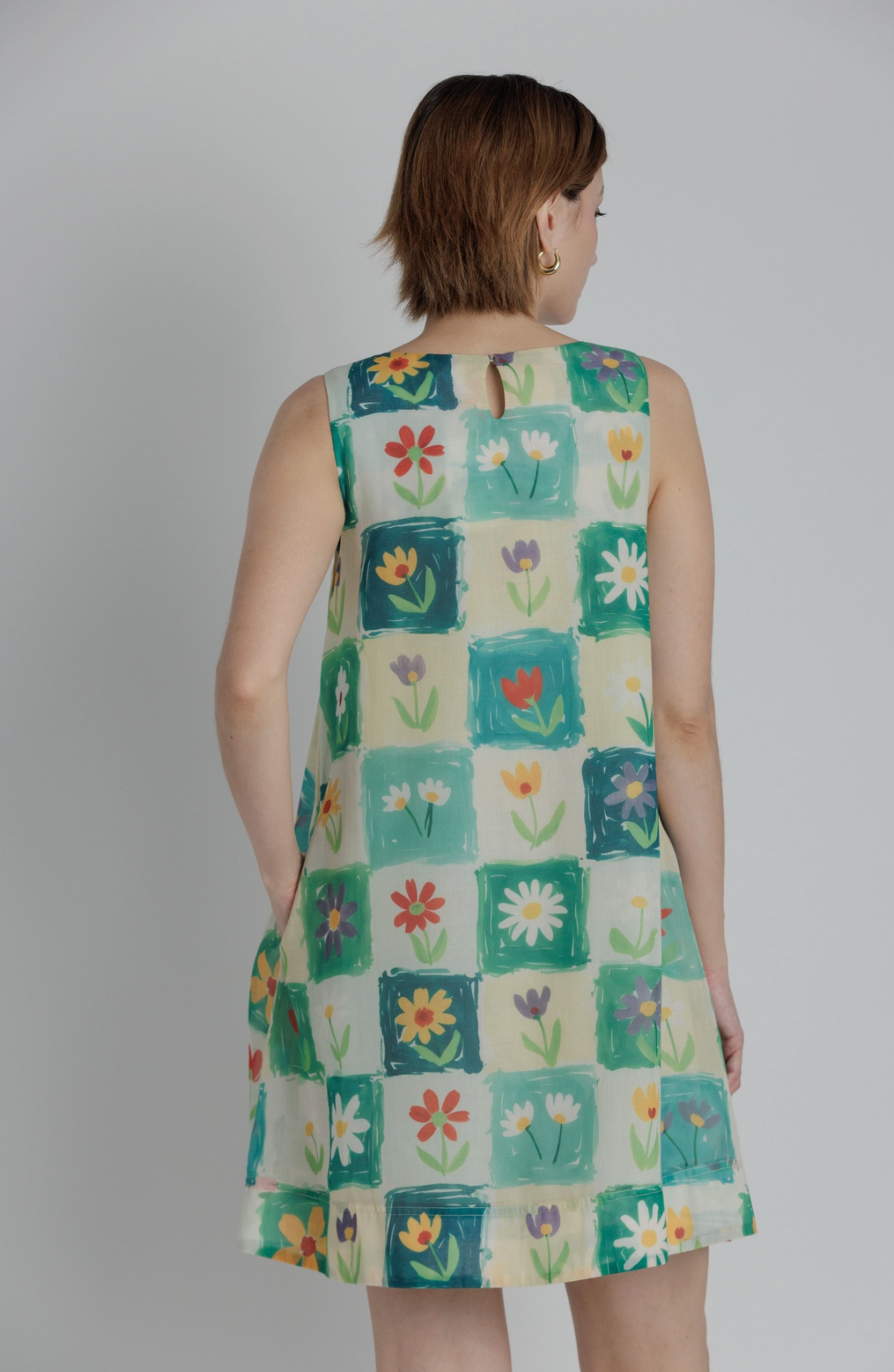 Maya Flower Print Mini Dress