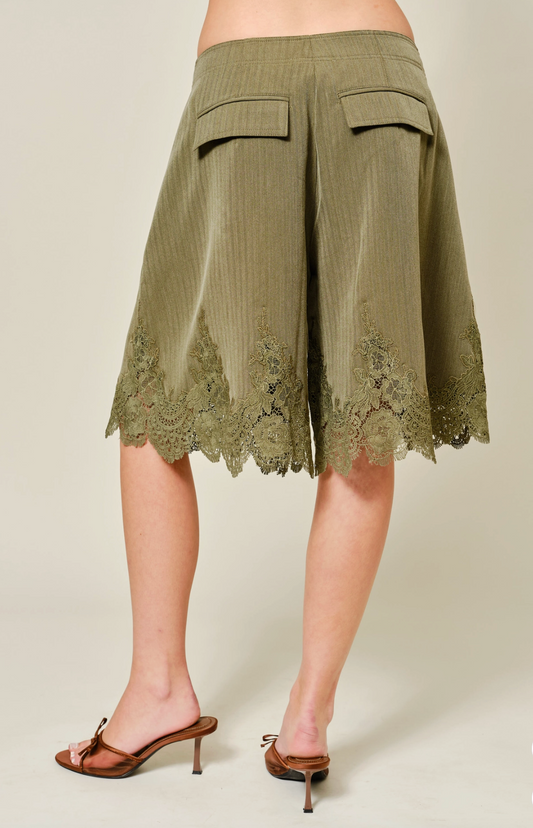 Lilah Lace Hem Shorts