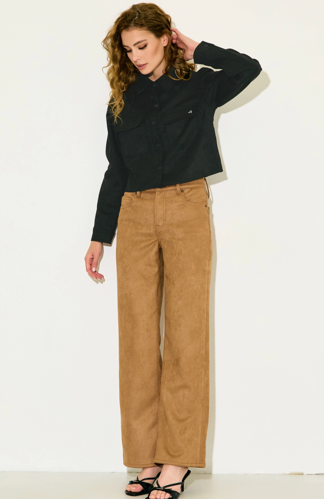 Suede Button-Up Shirt