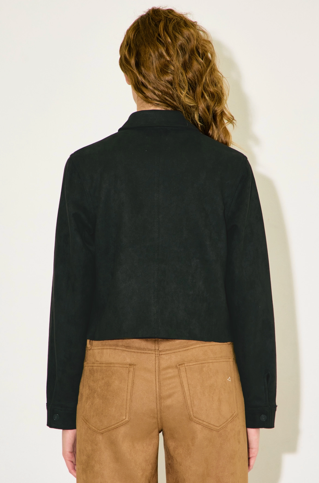Suede Button-Up Shirt