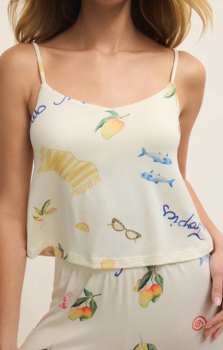 Marbella Cropped Silky Jersey Cami