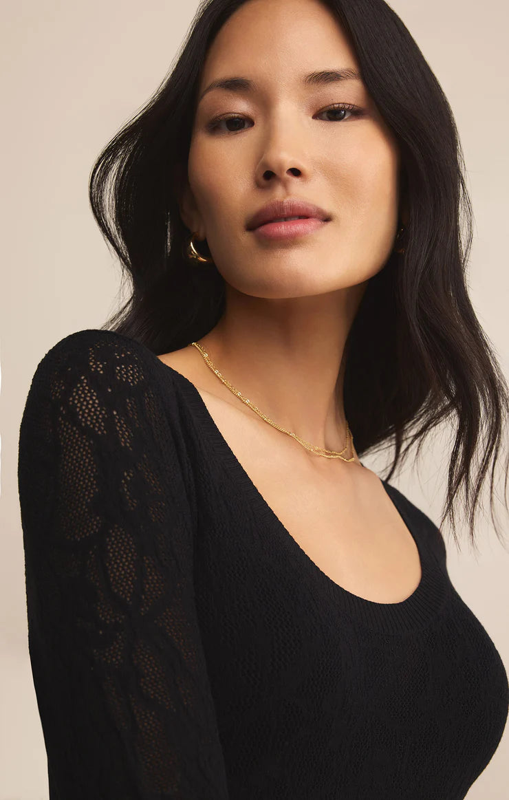 Tibi Scoop Mesh Top