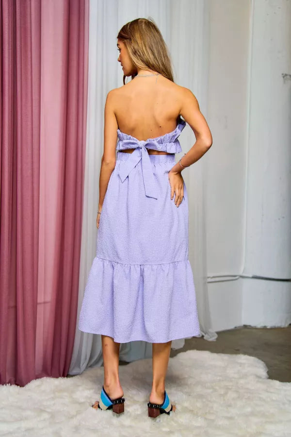 La La Lavender Midi Dress