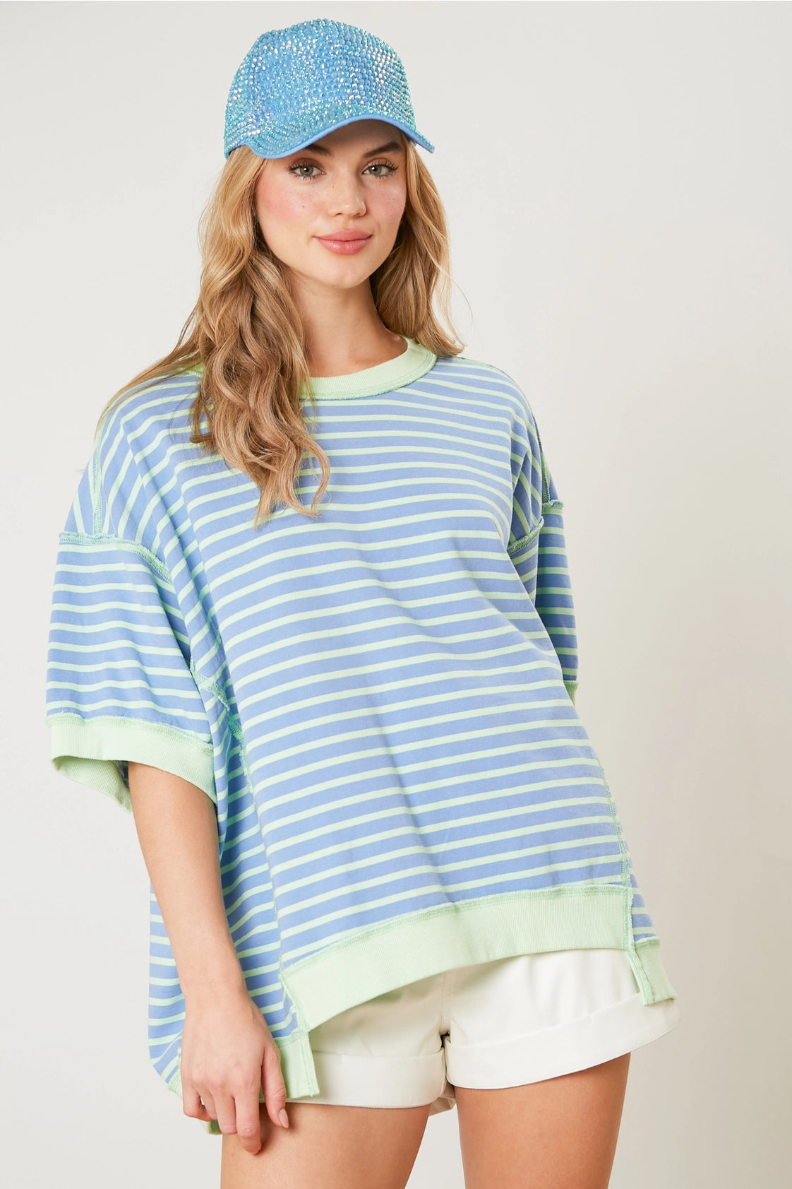 Striped in Terry Top