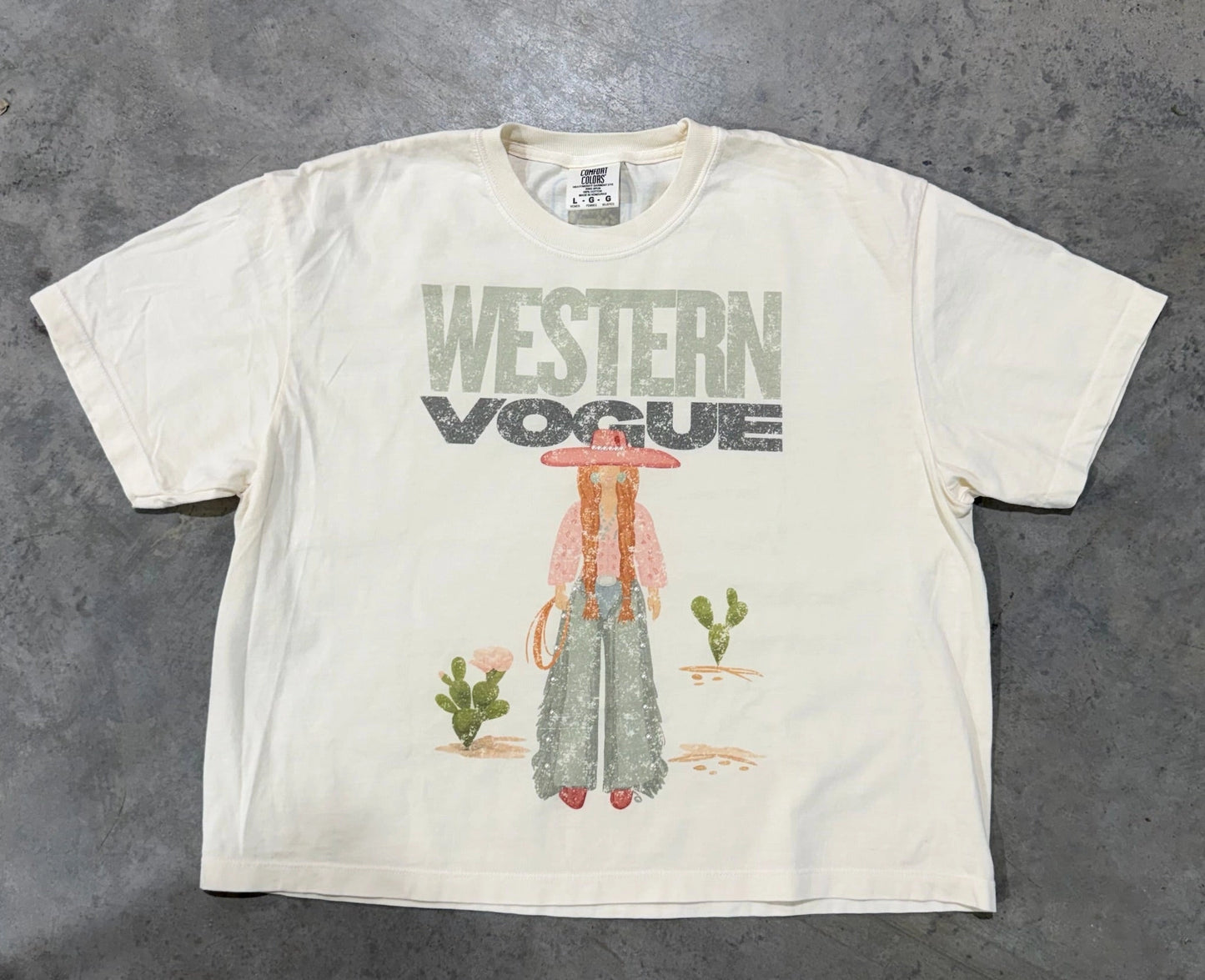 Cowgirl Kaki Tee