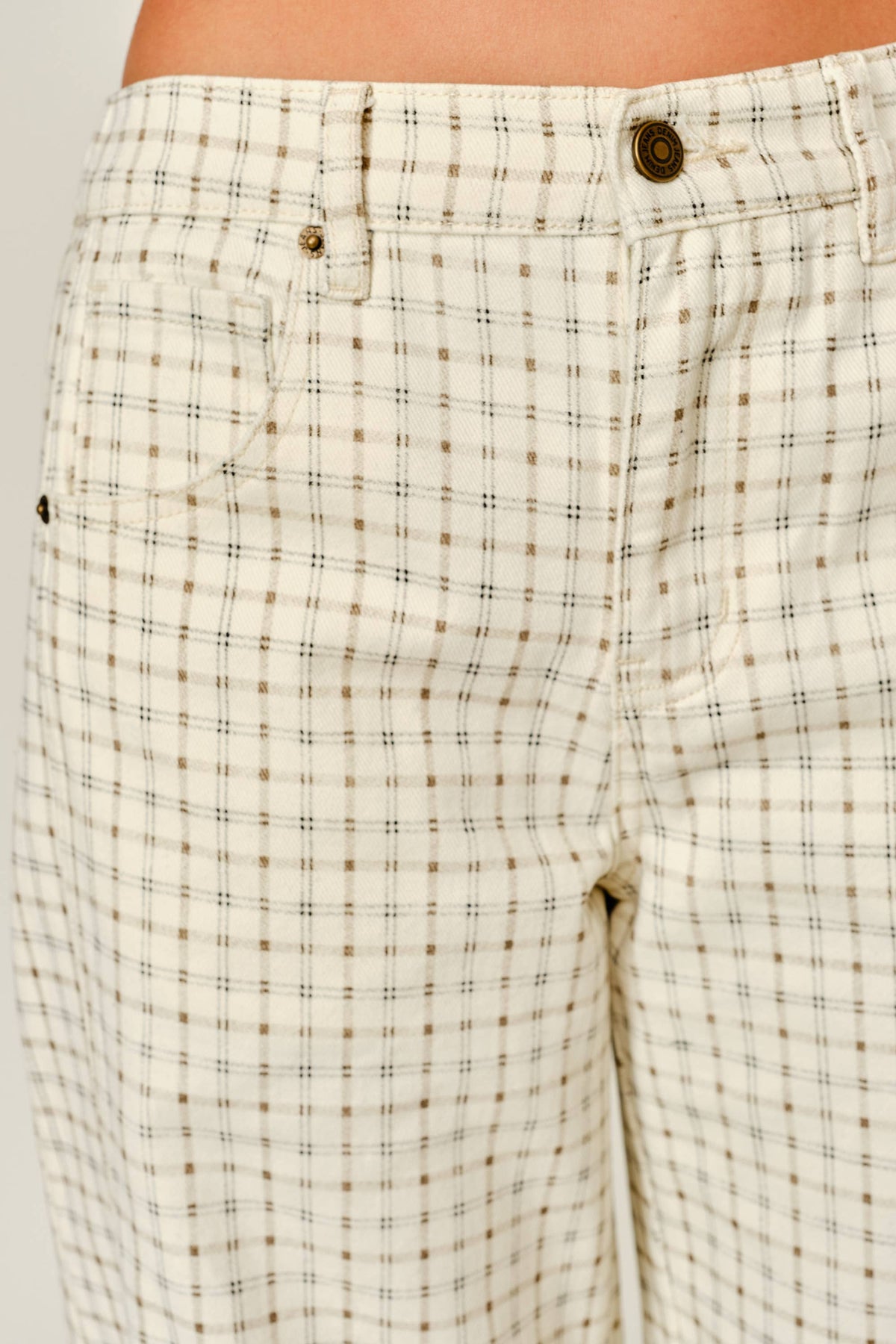 Plaid Barrel Pants