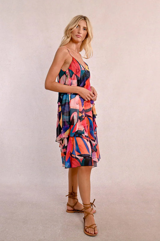 Asymmetrical Printed Dress
