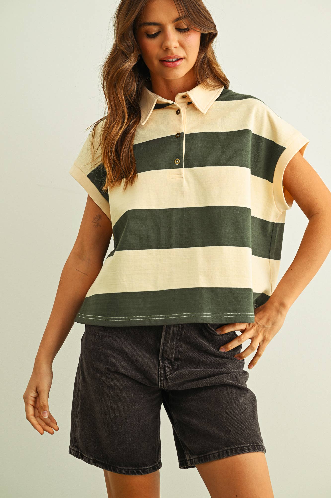 Darla Sleeveless Polo Top
