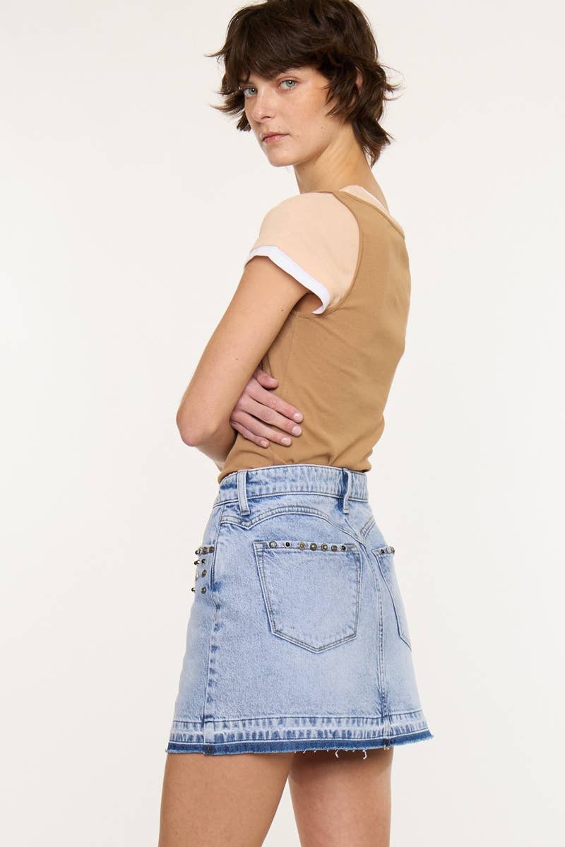 Western Lasso Denim Skirt