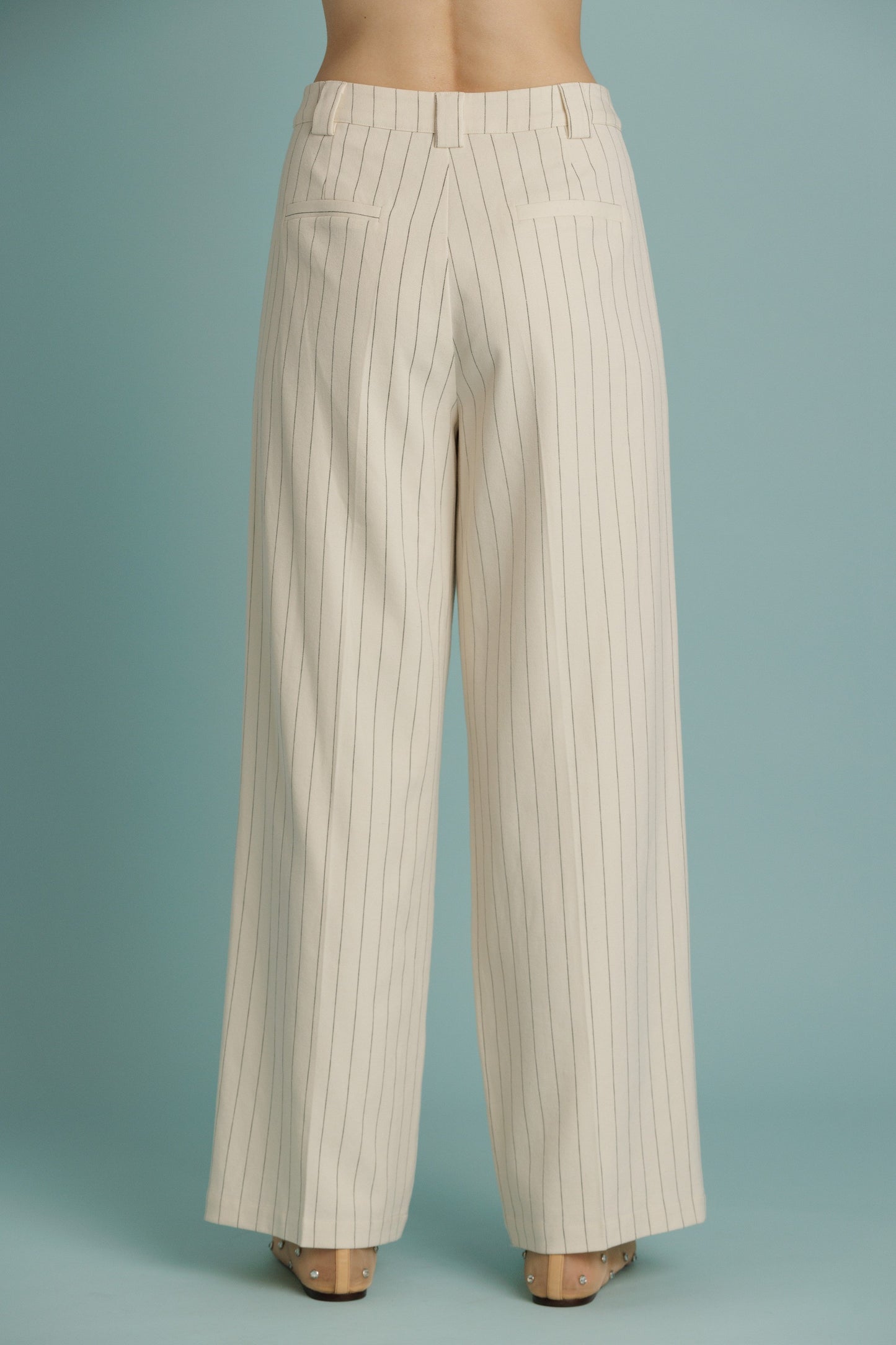 Striped Pleated Pants