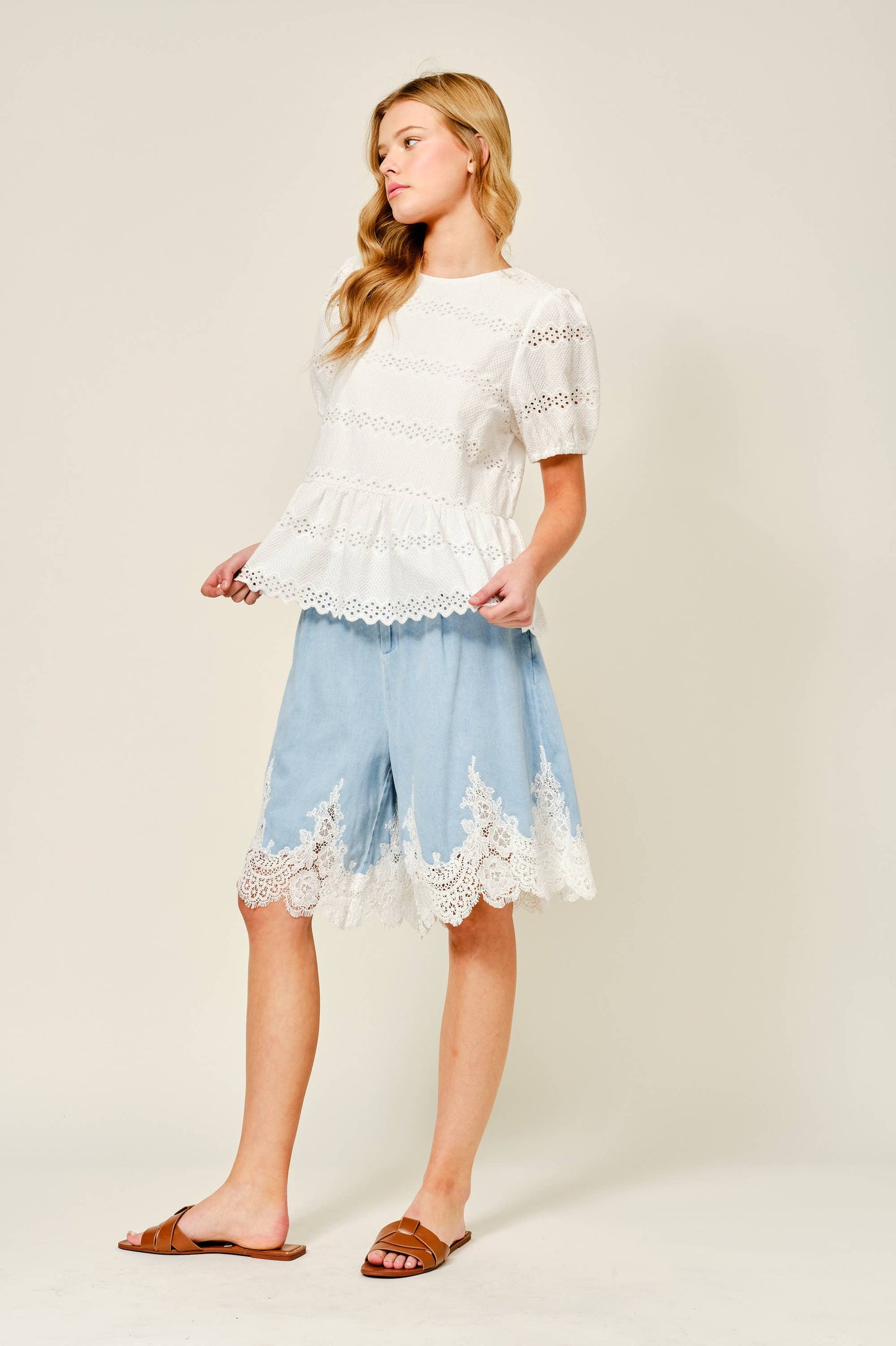 Soft Denim Bermuda Shorts