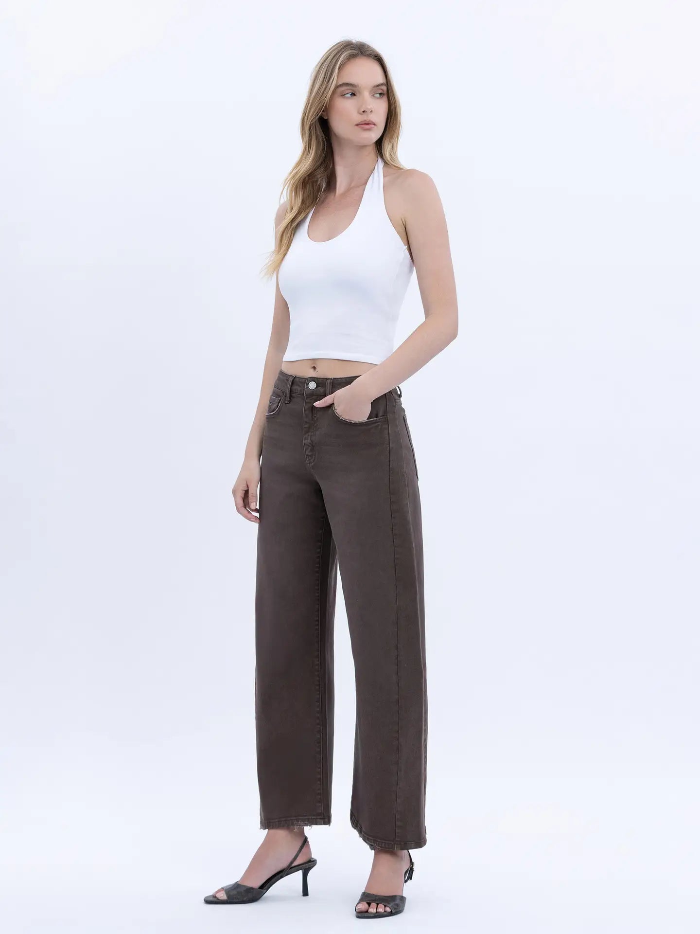 HR Ankle Barrel Jeans
